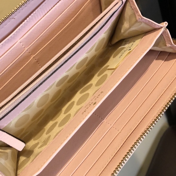 KATE SPADE Faux Pink Bow Full Zip Continental Wallet - Picture 6 of 15